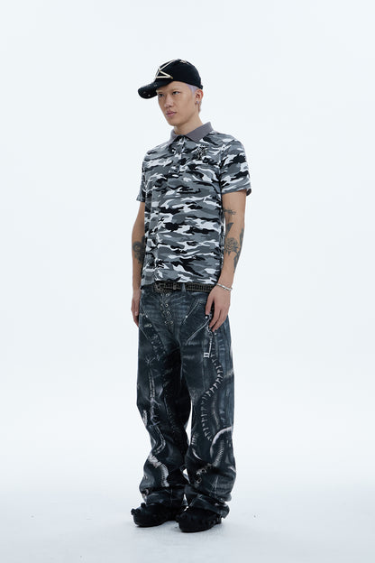 VENOM Alien Pipeline Waxed Print Pants