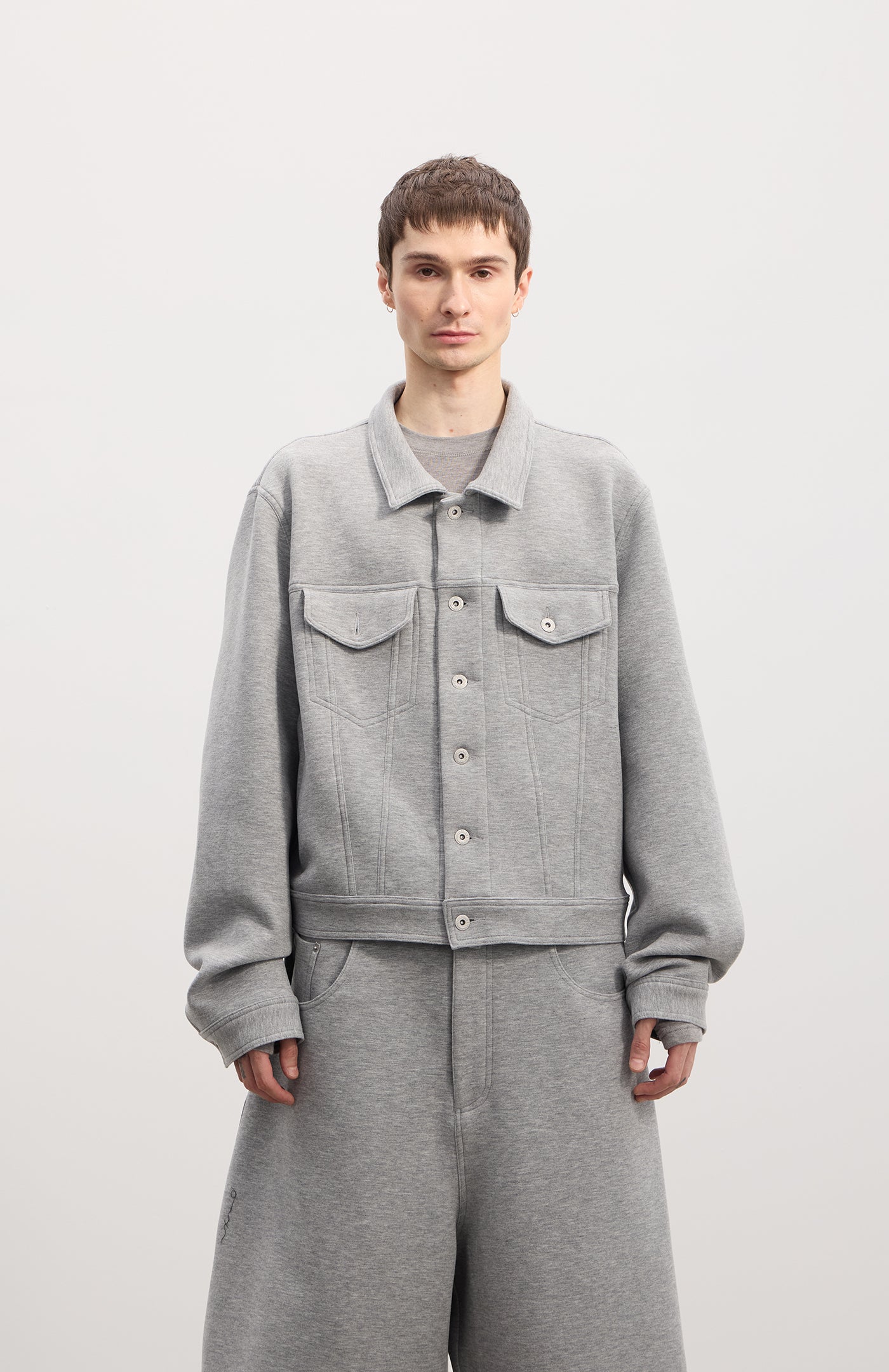 Essential | Wool-Blend Boxy Cropped Jacket