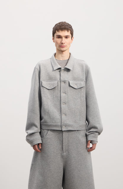 Essential | Wool-Blend Boxy Cropped Jacket