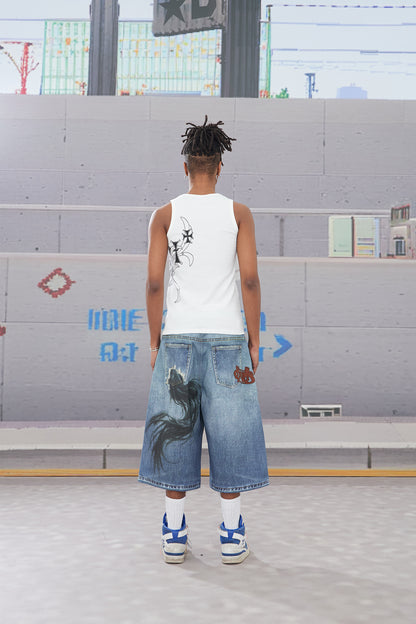 Heavenly Stampede Airbrushed 3/4 Pants