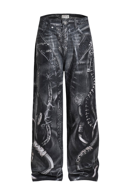 VENOM Alien Pipeline Waxed Print Pants