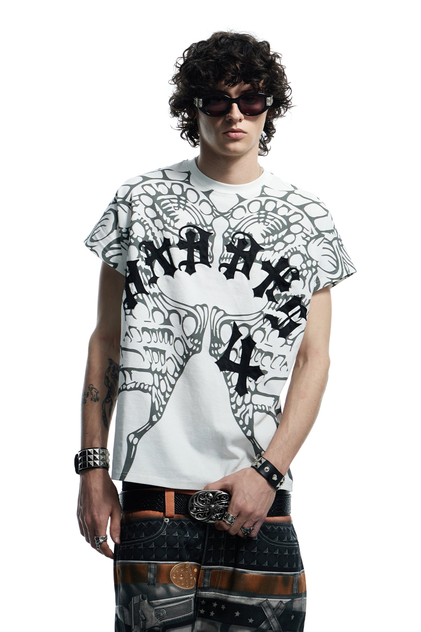 Wings All-Over Print Applique Vest