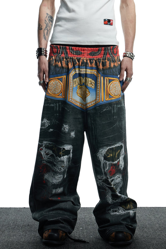Boxing Gold Belt Sweatpants