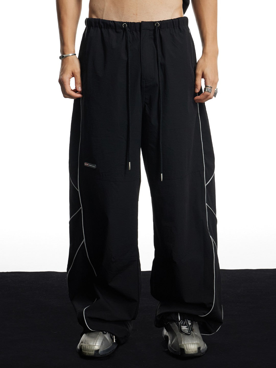 DND 4 Sports Reflective Stacked Track Parachute Pants