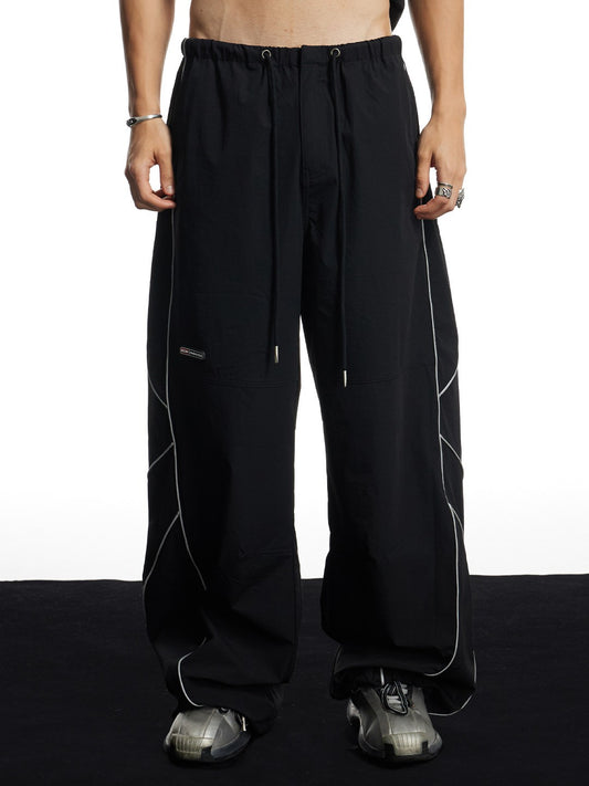 DND 4 Sports Reflective Stacked Track Parachute Pants