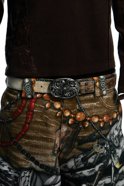 Brown Horse Hair Honeysuckle Belt