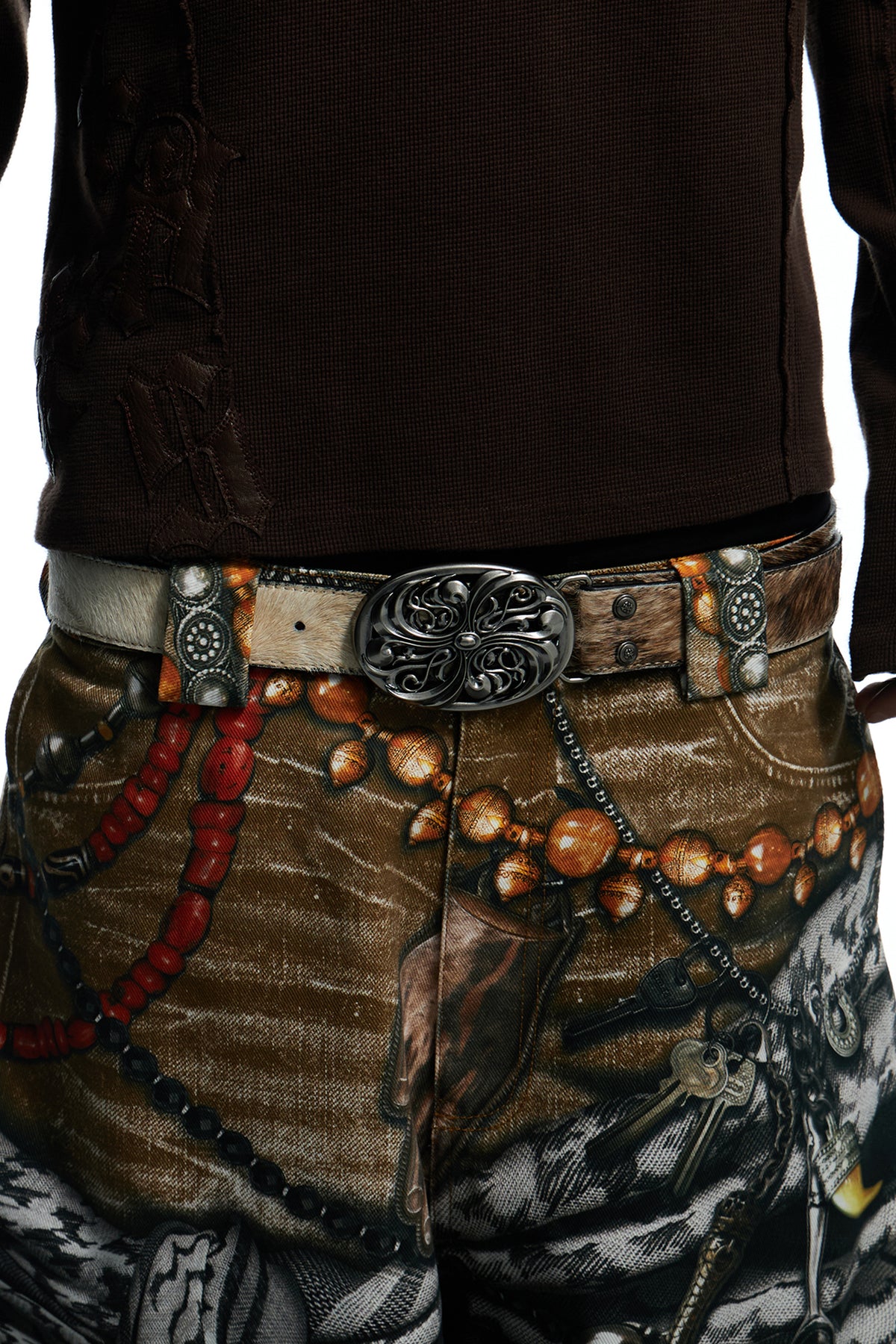 Brown Horse Hair Honeysuckle Belt
