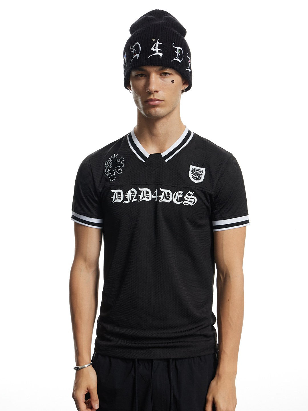 Gothic Graphic Fitted Football Jersey