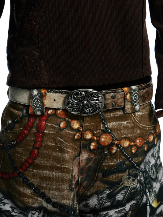 Brown Horse Hair Honeysuckle Belt