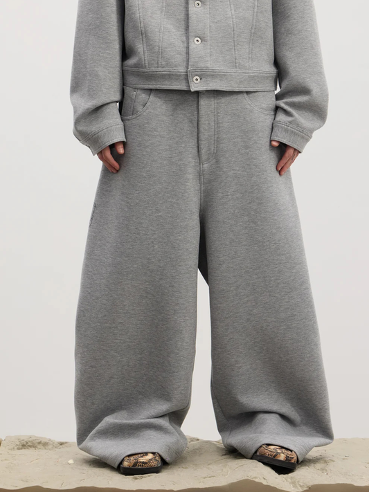 Essential | Curved Blade Wool Baggy Sweatpants