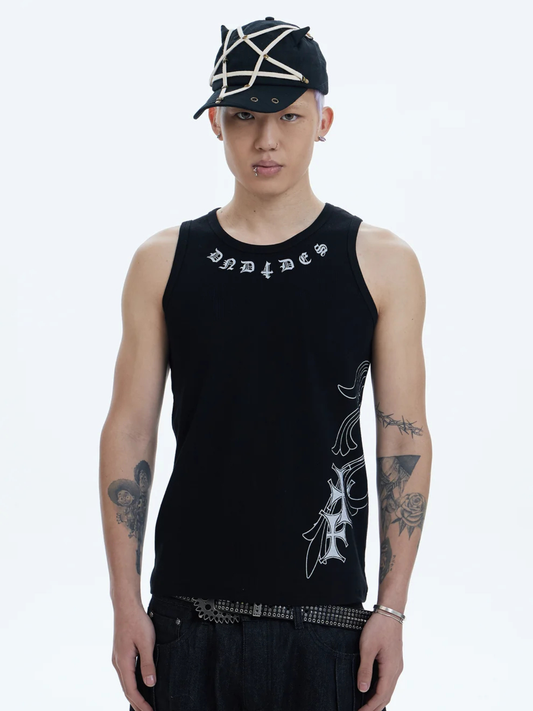 DND4DES Cross Side Graphic Tank Top