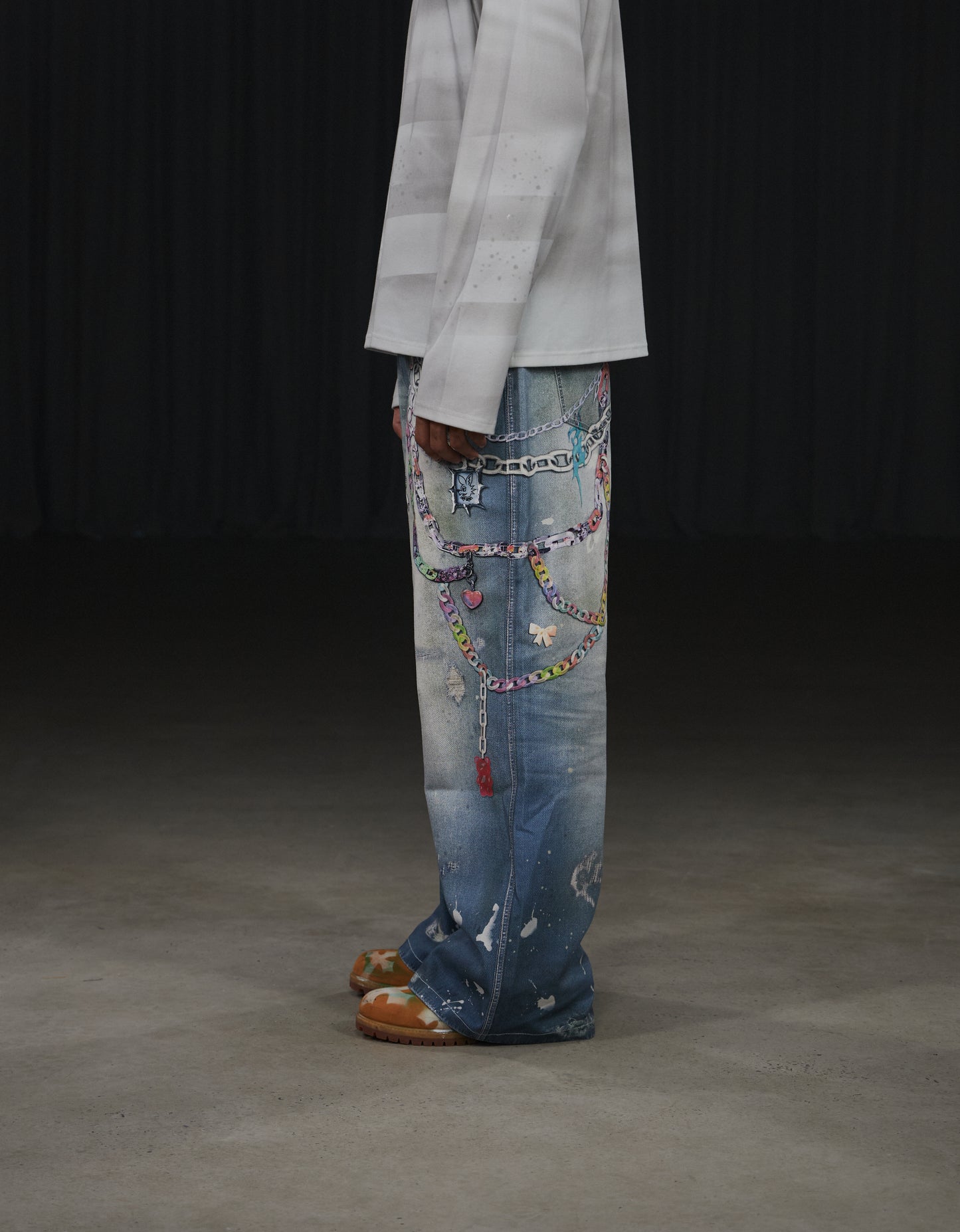 Y2K Cartoon Pendants Print Pants