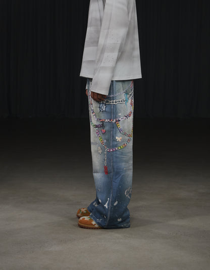 Y2K Cartoon Pendants Print Pants
