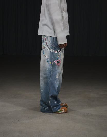 Y2K Cartoon Pendants Print Pants