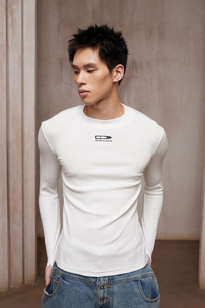 DND Bullet Logo Stretch Slim-Fit Long Sleeve Top