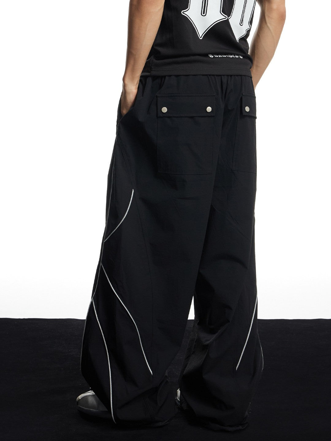 DND 4 Sports Reflective Stacked Track Parachute Pants