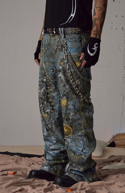 Gems Rotten Distressed Flared Jeans