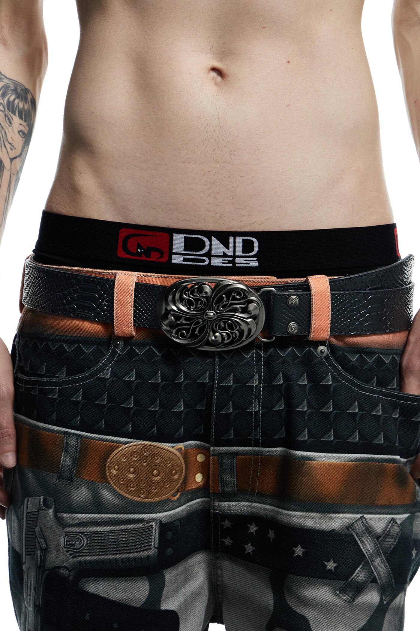 Snake Print Honeysuckle Belt