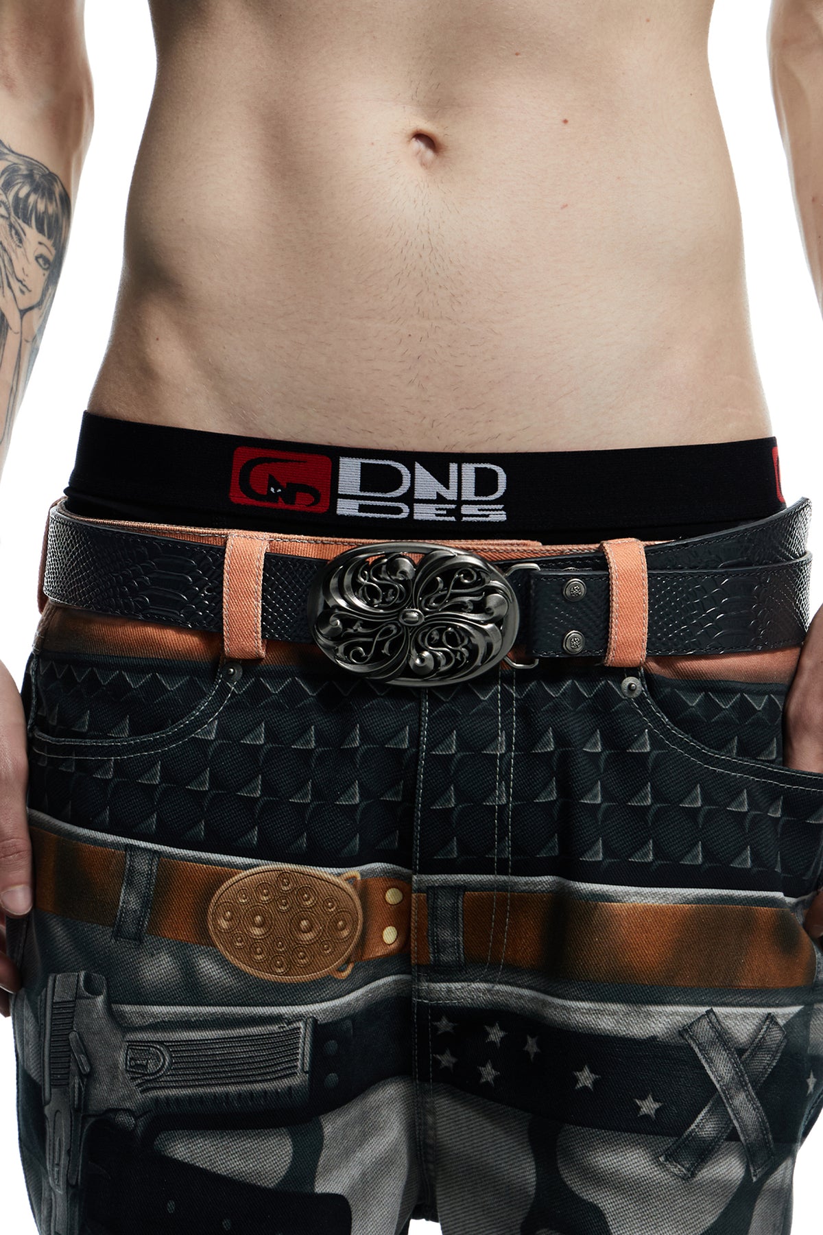 Snake Print Honeysuckle Belt