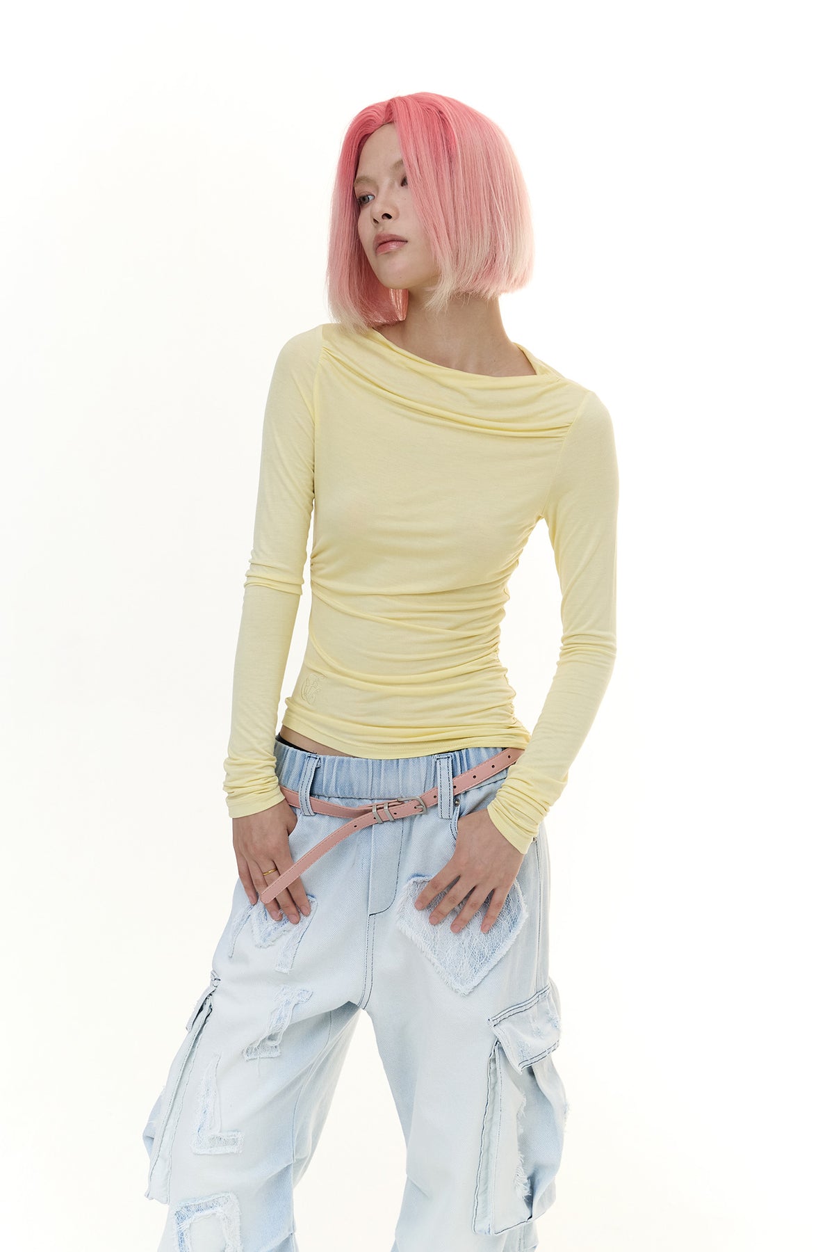 Wrinkled base long sleeved