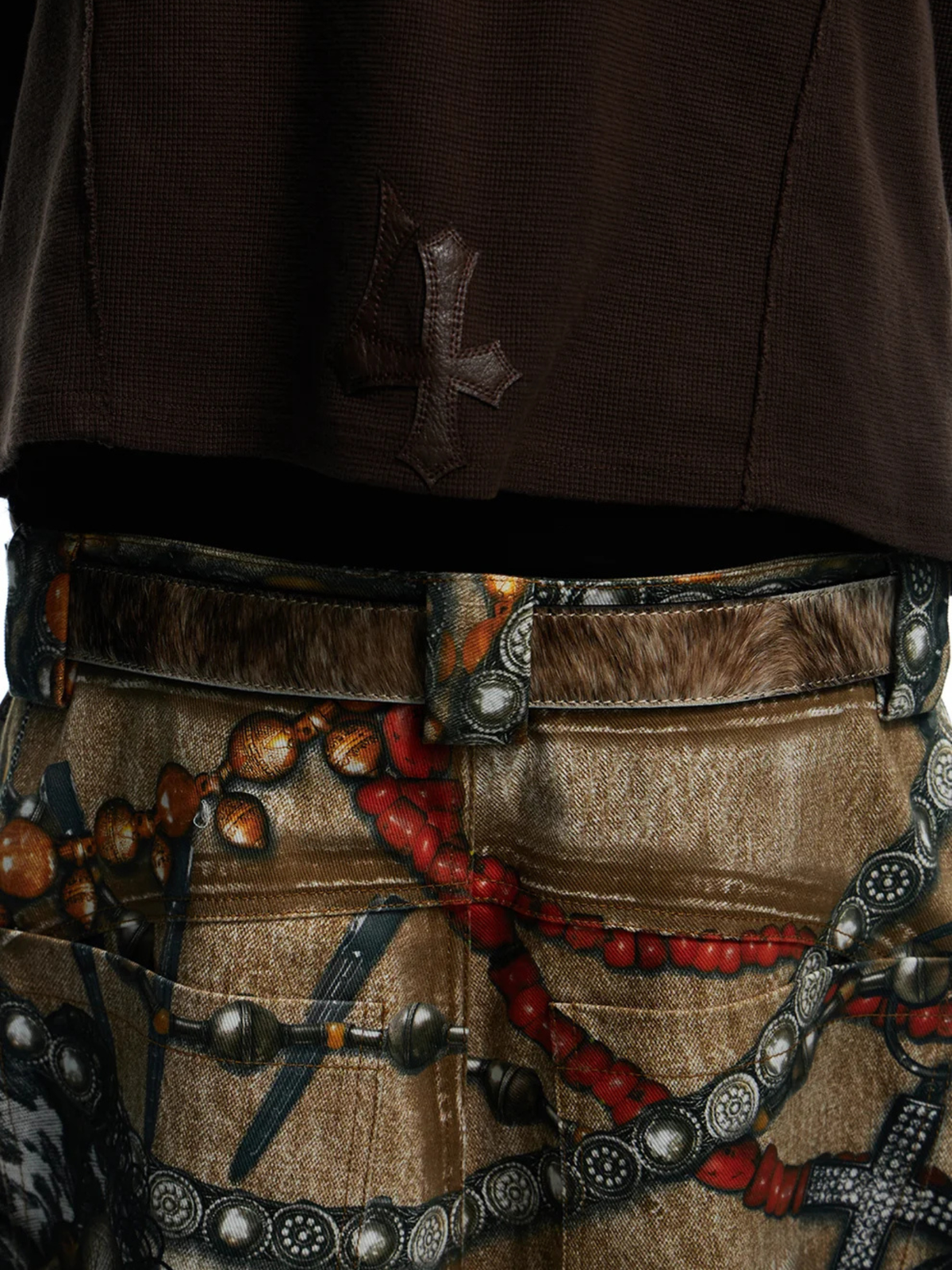 Brown Horse Hair Honeysuckle Belt