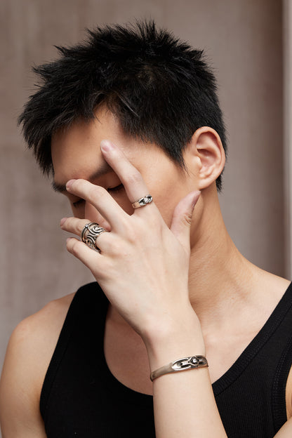 Honeysuckle DND Carved Dual-Layer Ring