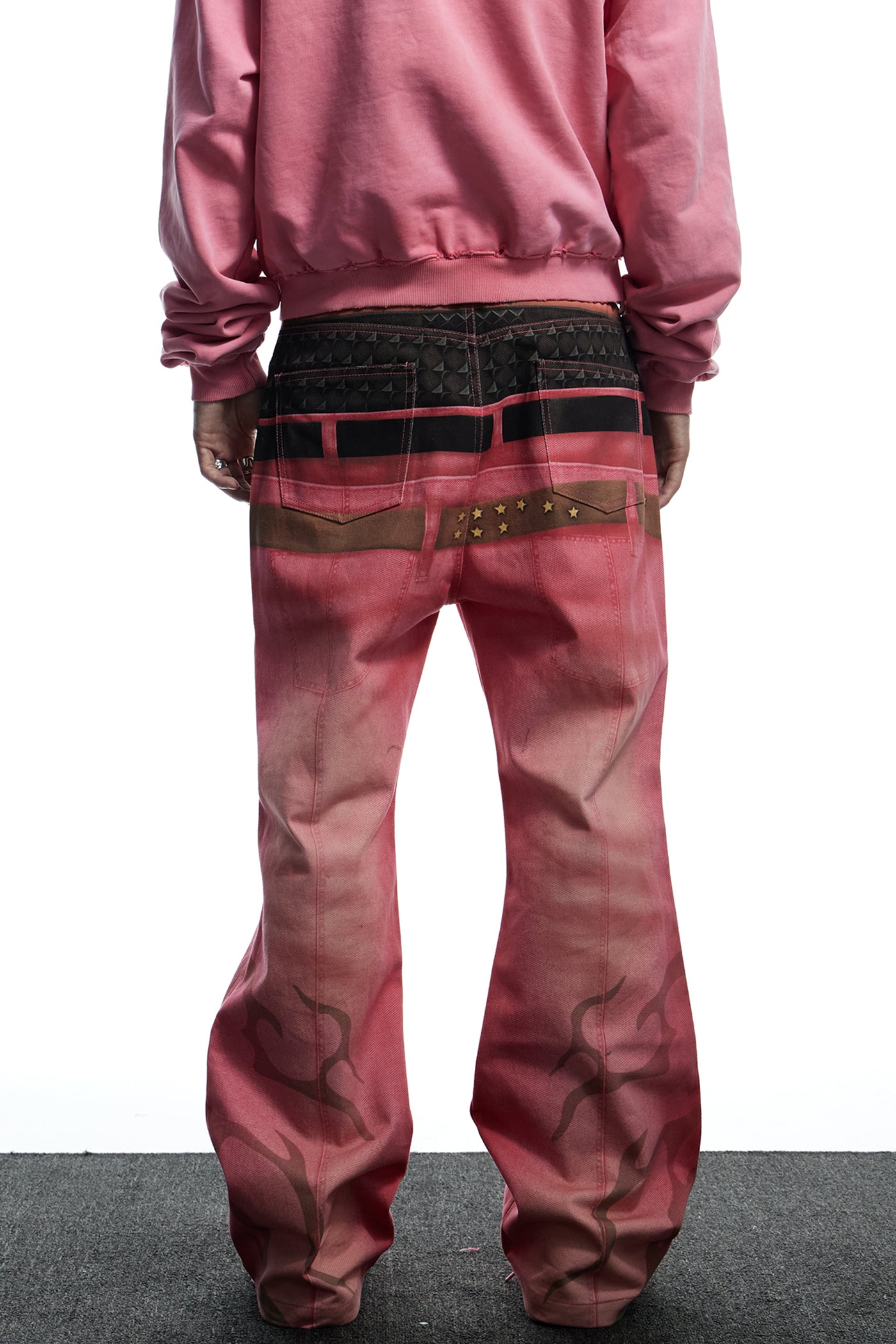 All-Over Print Double Waistband Pistol Pants