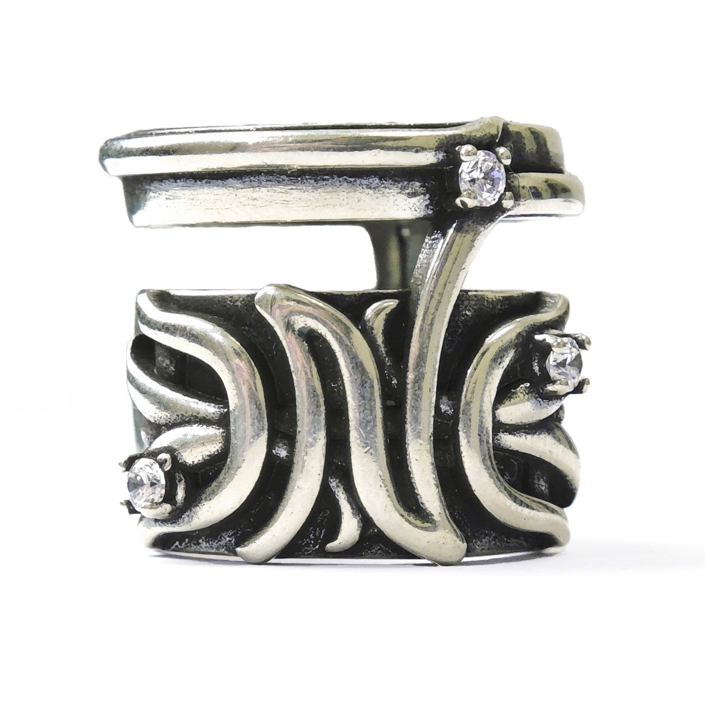 Honeysuckle DND Carved Dual-Layer Ring