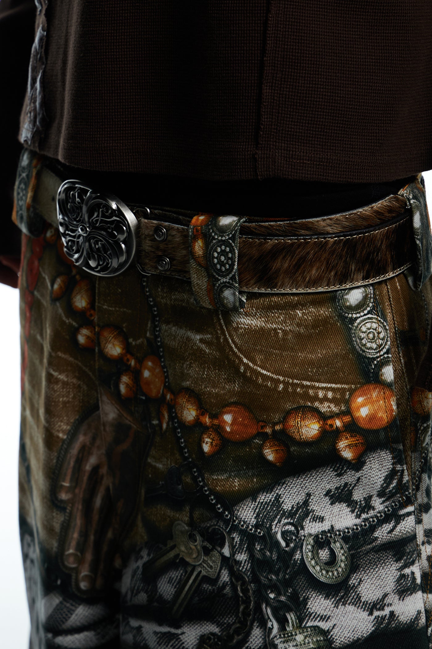 Brown Horse Hair Honeysuckle Belt
