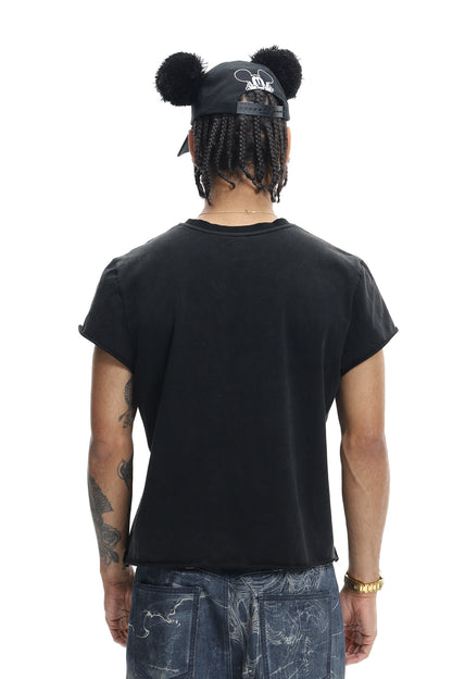 Faded Grunge "DND4DES" Distressed Full Star Vintage Print Tee