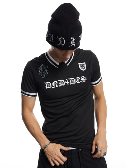 Gothic Graphic Fitted Football Jersey