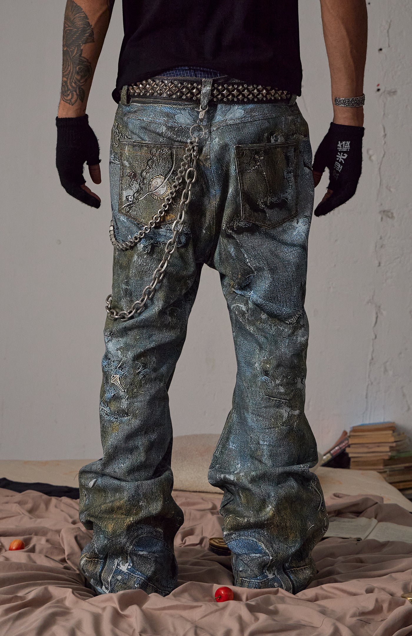 Gems Rotten Distressed Flared Jeans