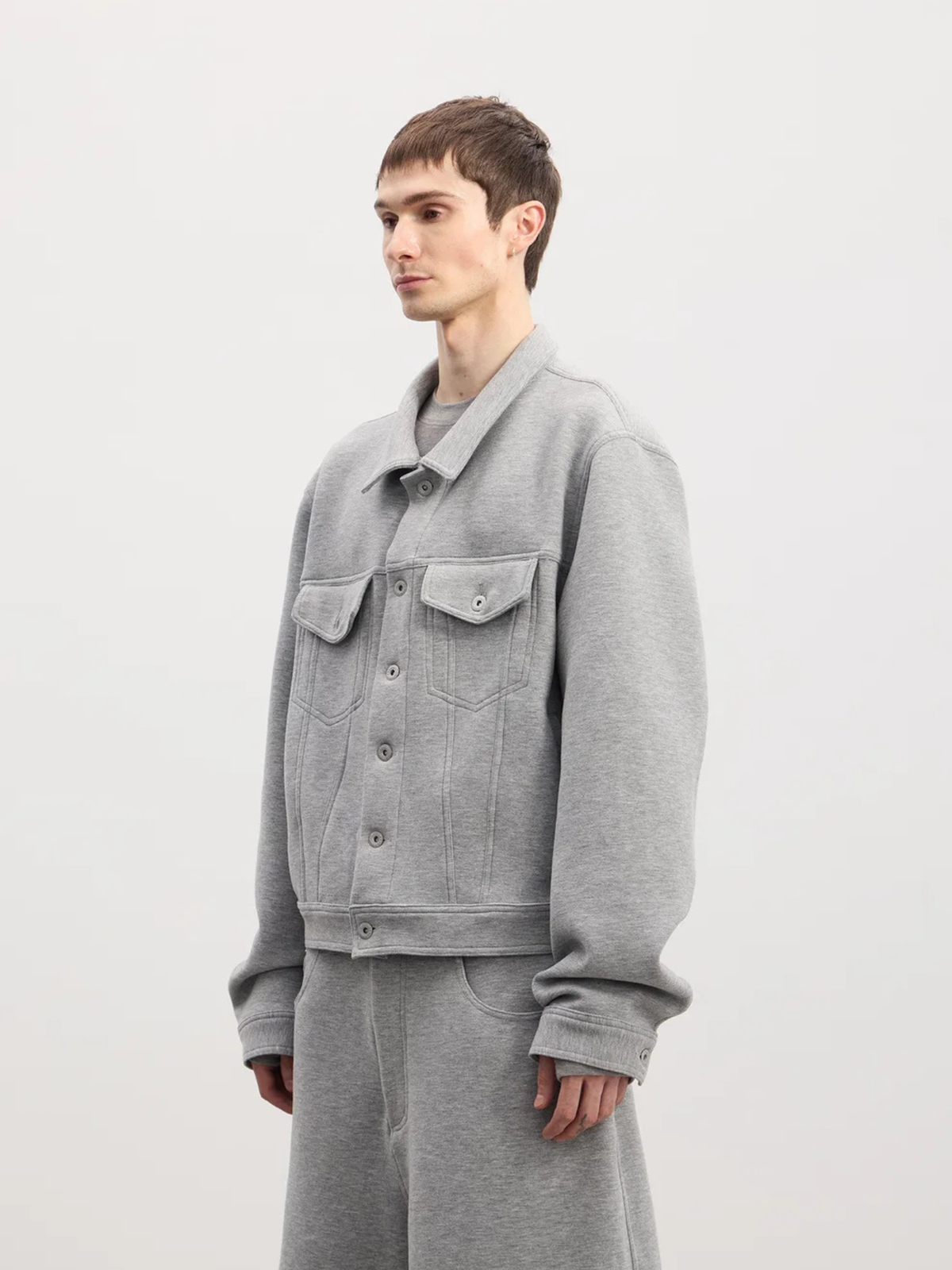 Essential | Wool-Blend Boxy Cropped Jacket
