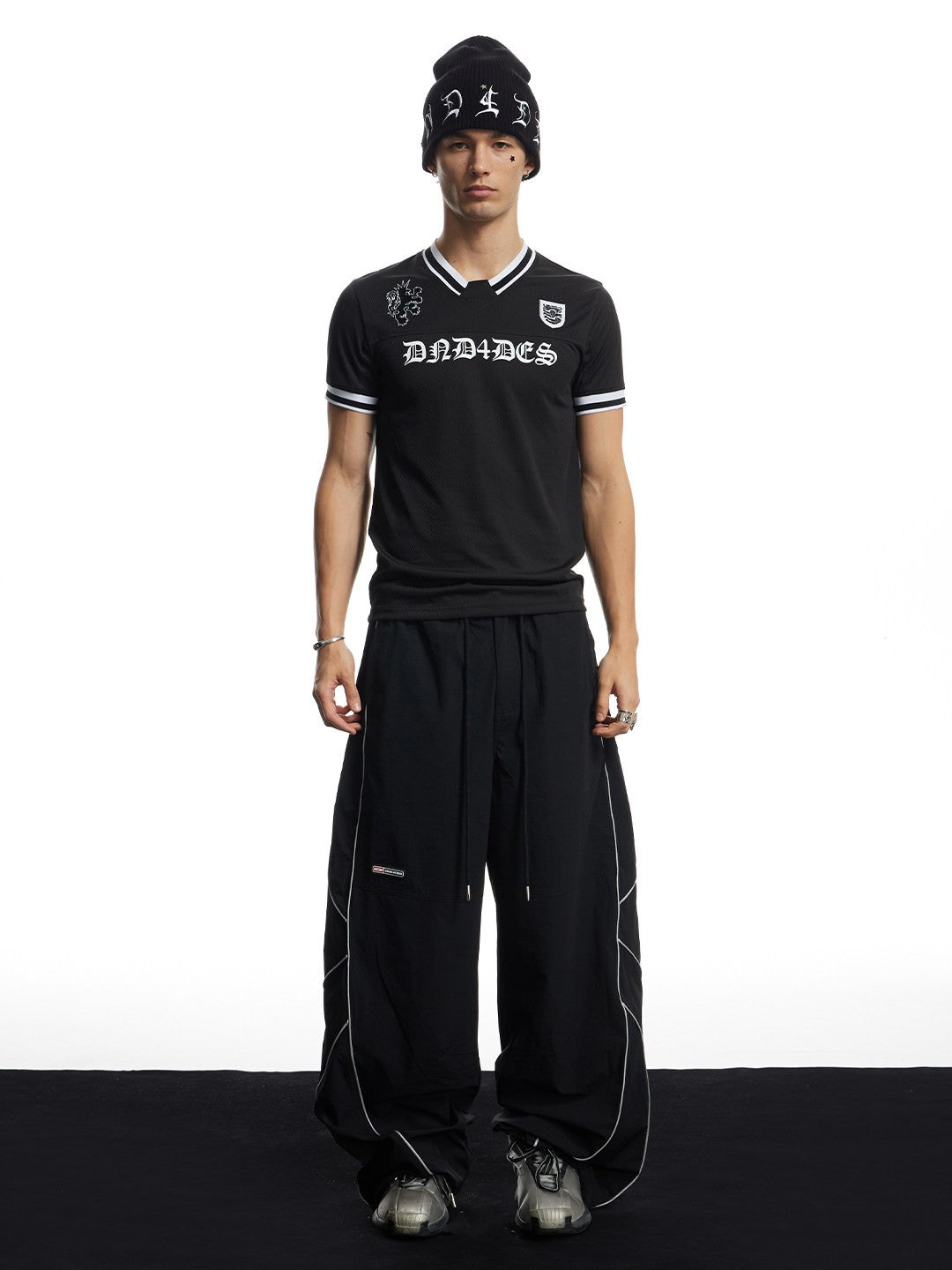 Gothic Graphic Fitted Football Jersey