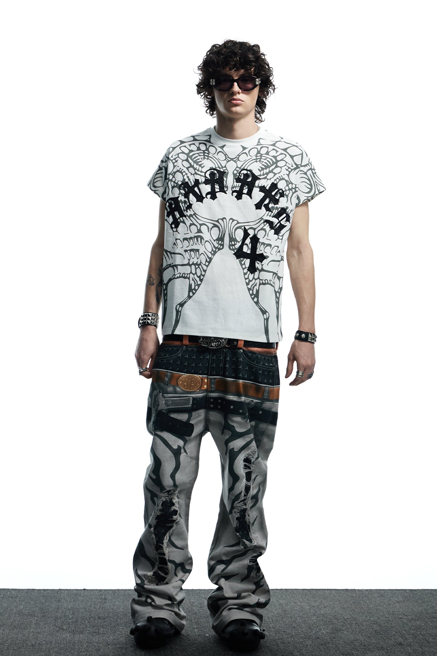 Wings All-Over Print Applique Vest