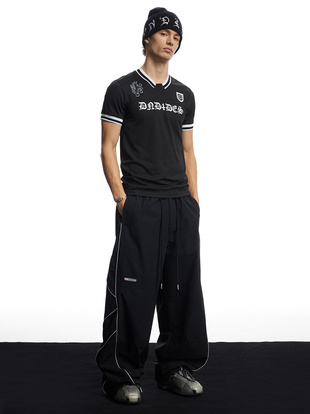DND 4 Sports Reflective Stacked Track Parachute Pants
