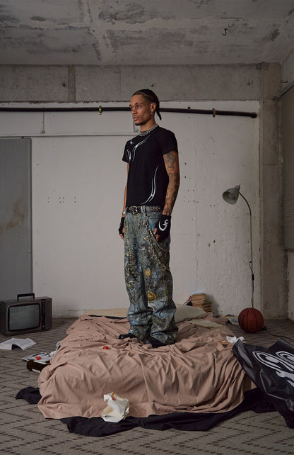 Gems Rotten Distressed Flared Jeans