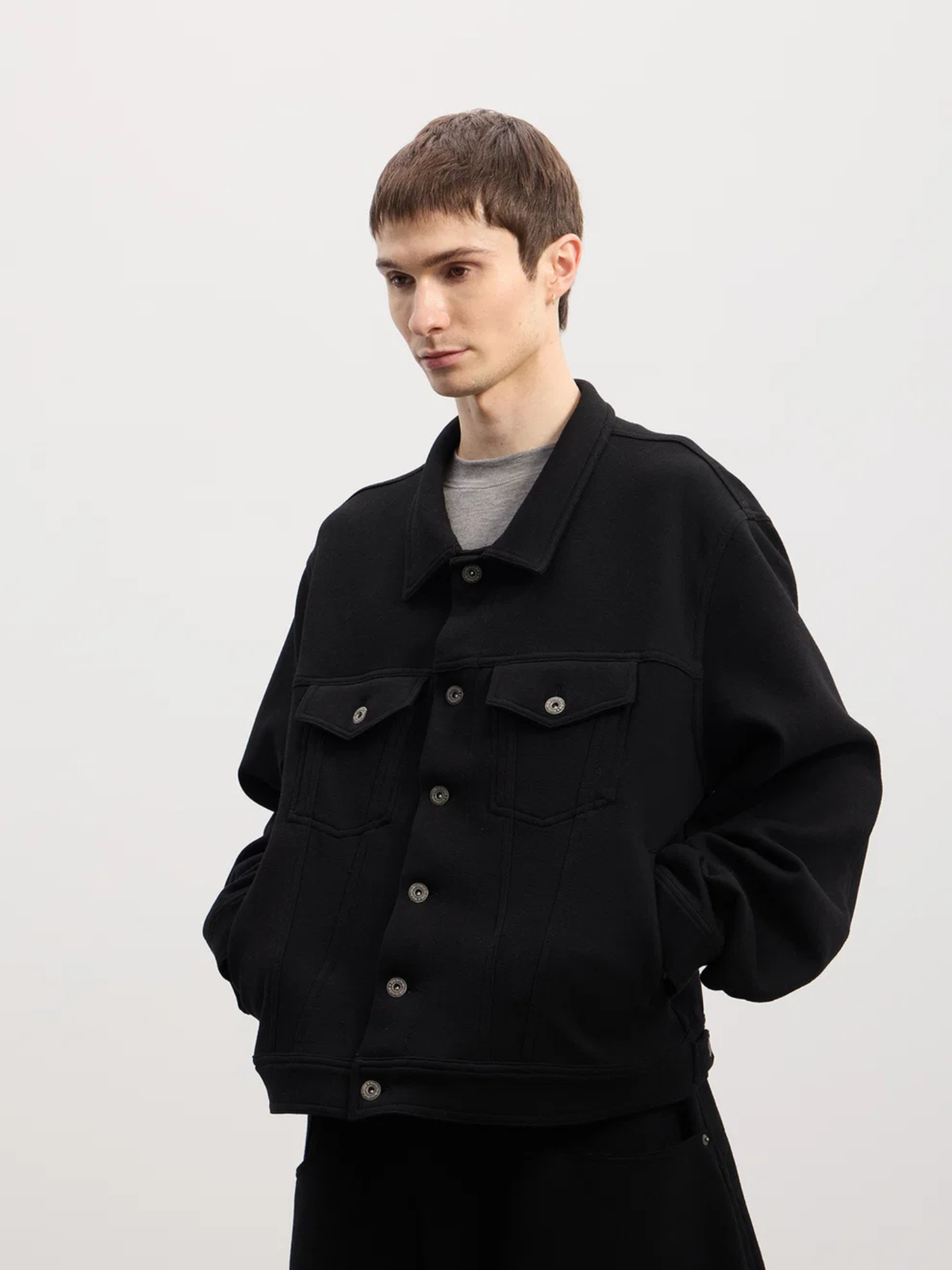 Essential | Wool-Blend Boxy Cropped Jacket