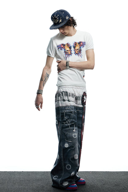 Purple Skeleton Slim T-Shirt