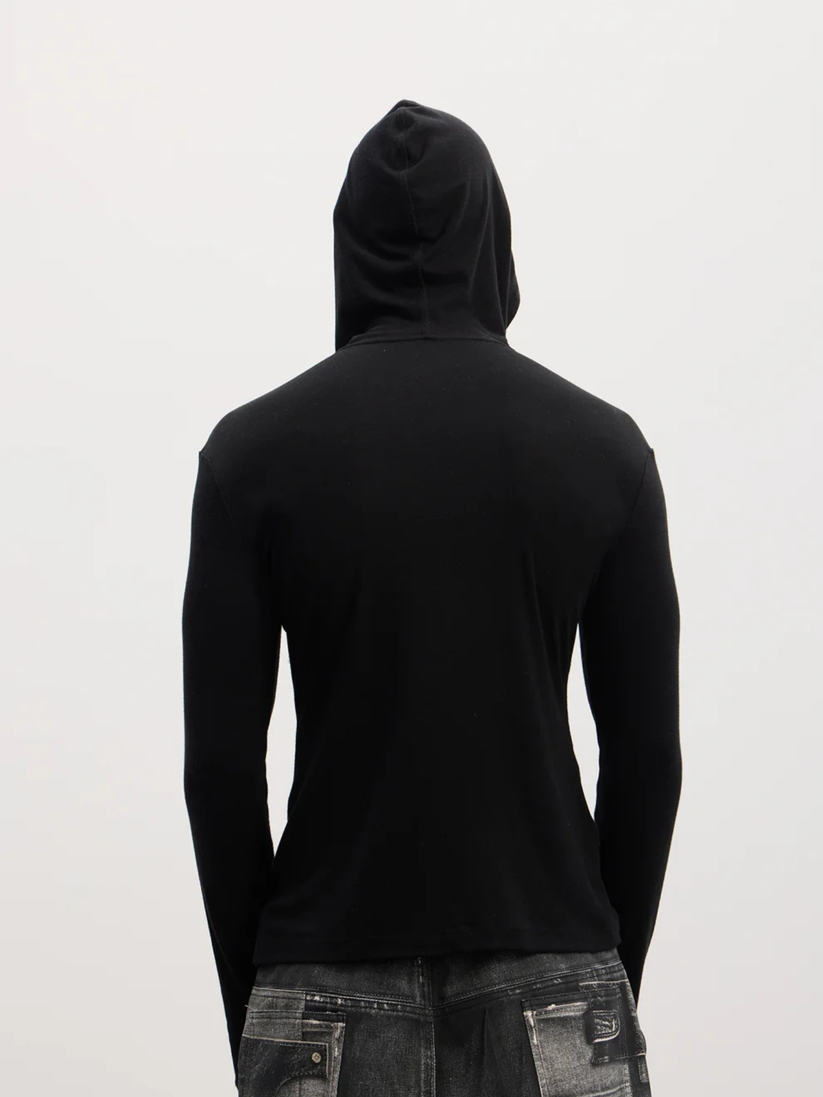 Gothic Graphic Half-Zip Hooded Long-Sleeve Top - image 5 of 7