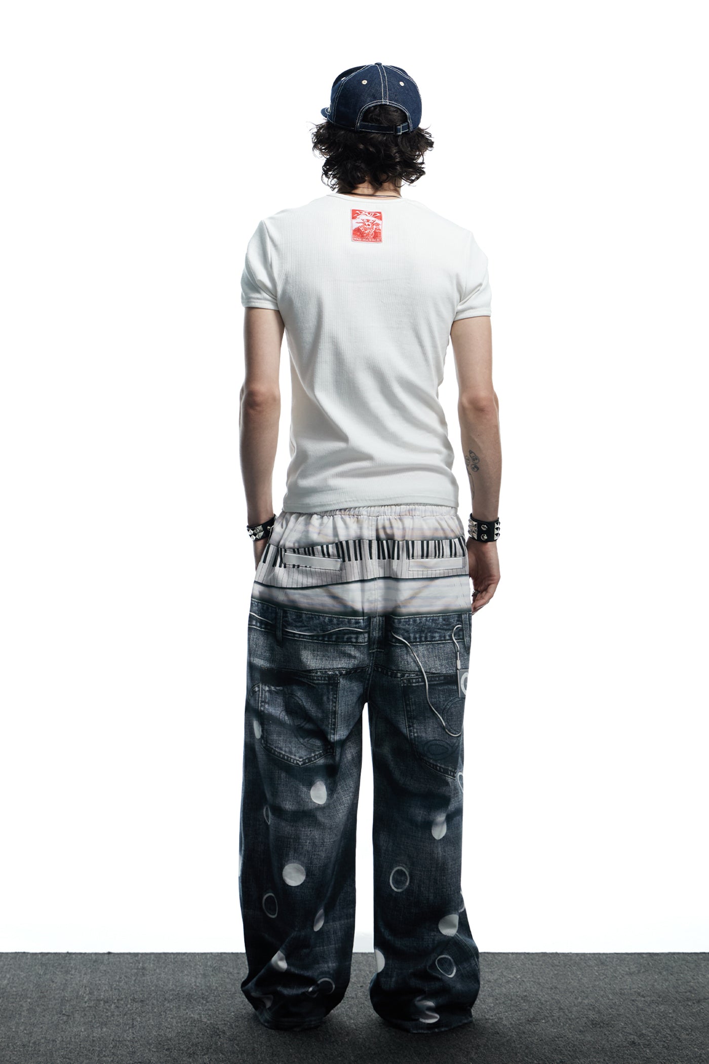 All-Over Print Tie Polka Dot Sweatpants