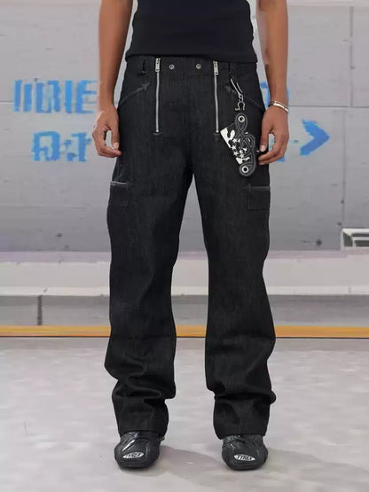 60s 646 Double-Zip Raw Denim Flared Jeans - image 1 of 6