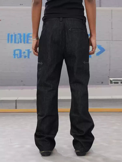 60s 646 Double-Zip Raw Denim Flared Jeans - image 3 of 6