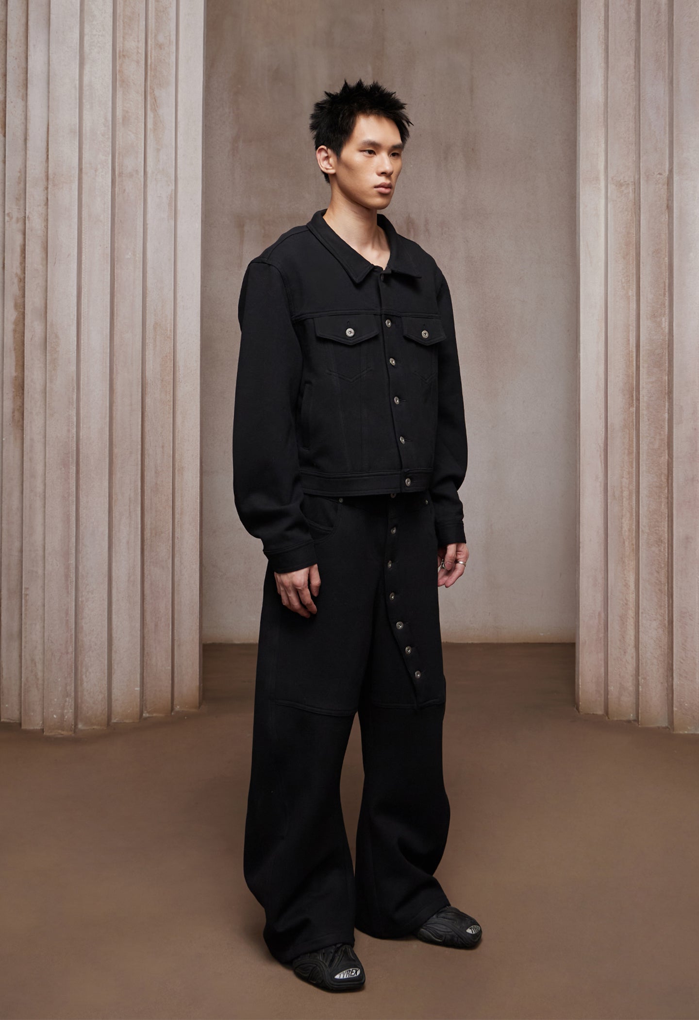 Essential｜Wool-Blend Long Button Fly Sweatpants