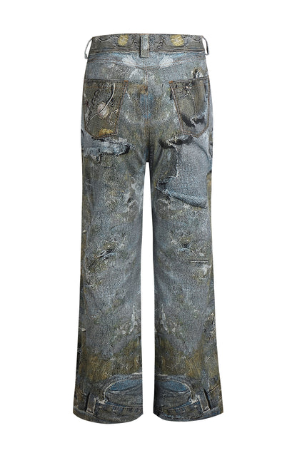 Gems Rotten Distressed Flared Jeans
