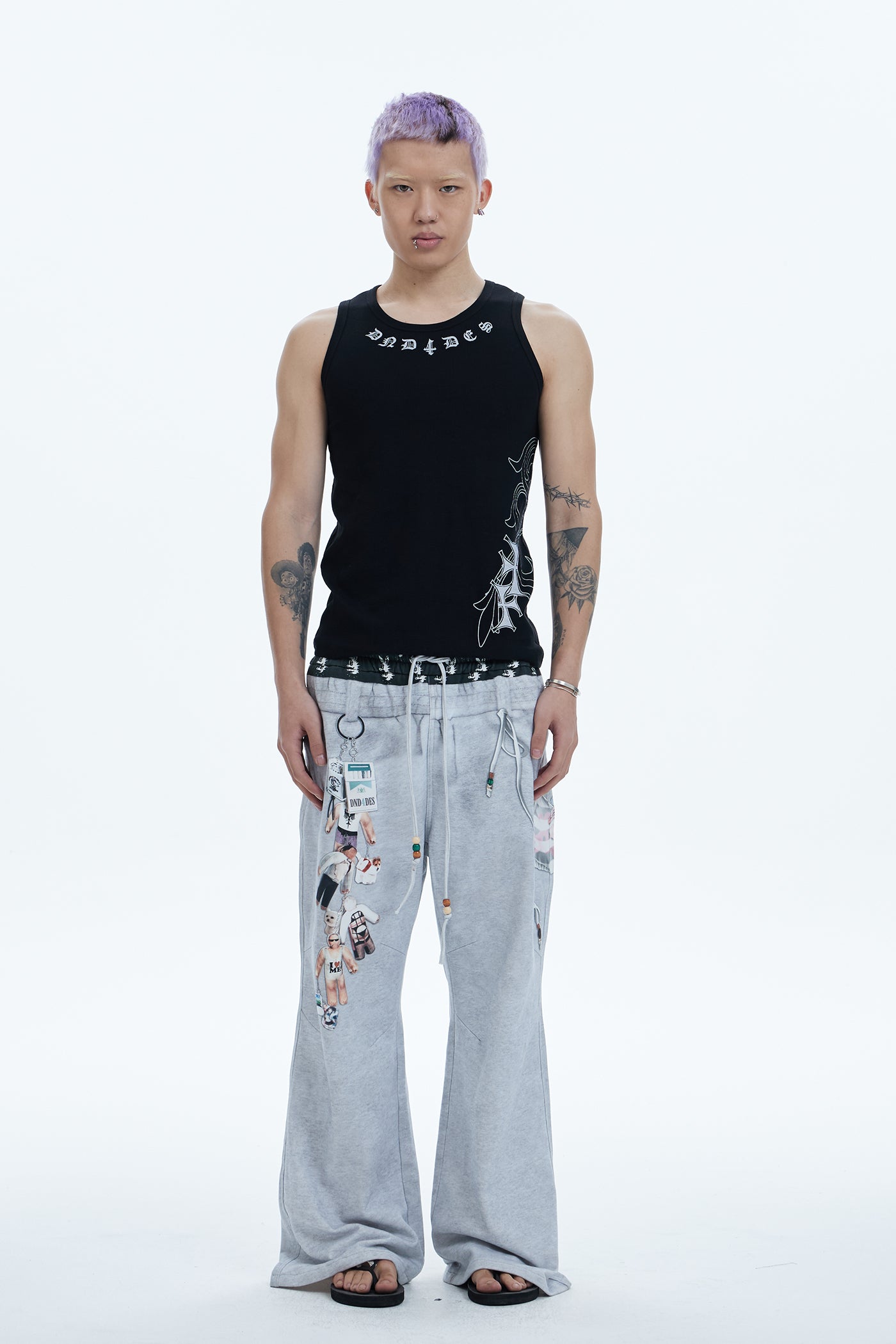 DND4DES Cross Side Graphic Tank Top