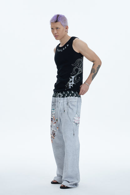 DND4DES Cross Side Graphic Tank Top