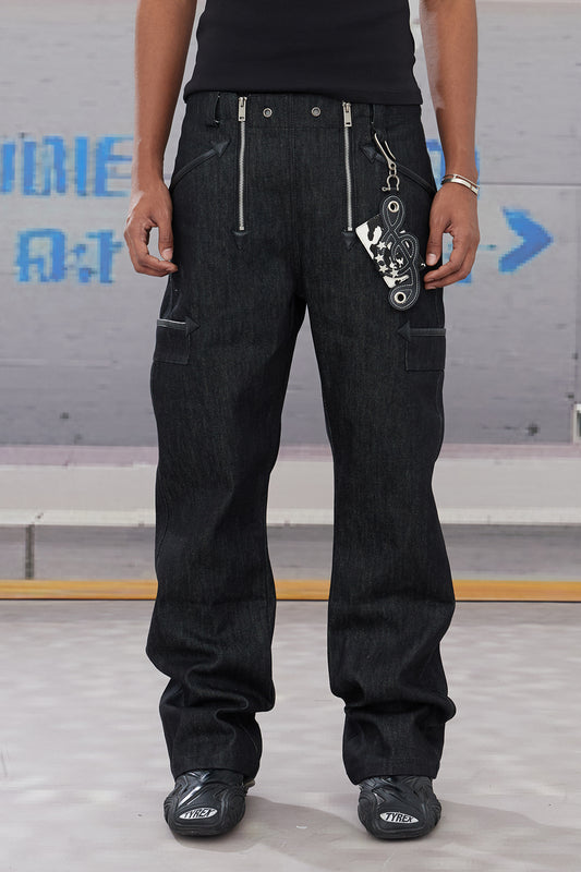 60s 646 Double-Zip Raw Denim Flared Jeans