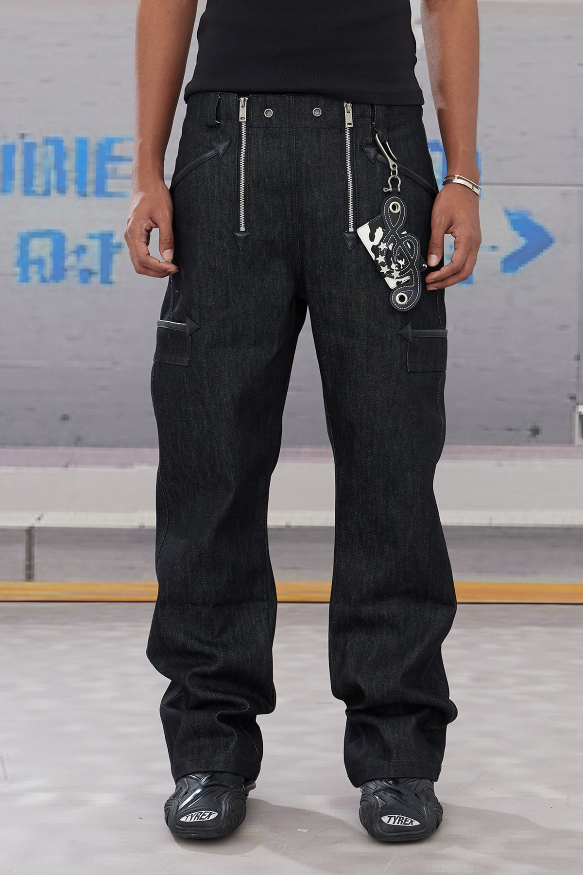 60s 646 Double-Zip Raw Denim Flared Jeans