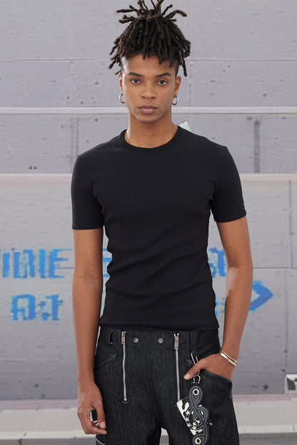 Essential Ribbed Slim-Fit T-Shirt
